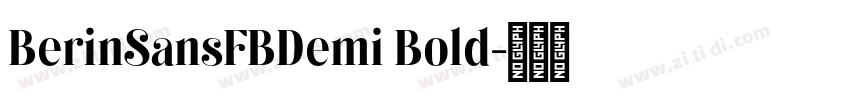 BerinSansFBDemi Bold字体转换